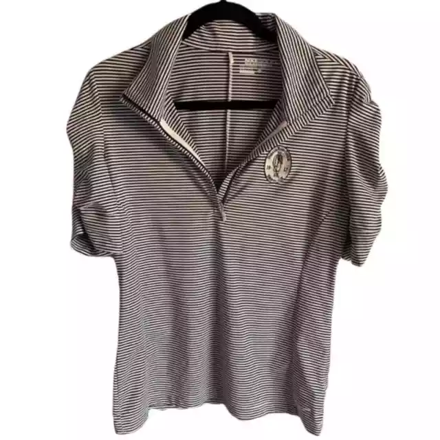 Nike Golf Tour Performance Dri Fit Top Quarter Zip Womens M Logo