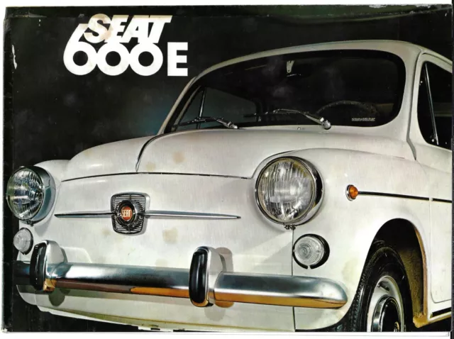 Seat 600 E 1970 Spanish Market Foldout Sales Brochure