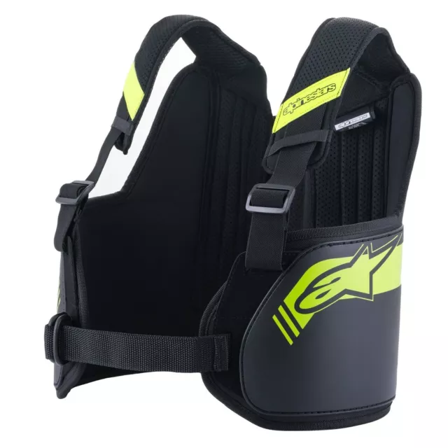 Alpinestars Bionique Kart Noir/Jaune Fluo Côte Protection Taille Adulte XL - XXL