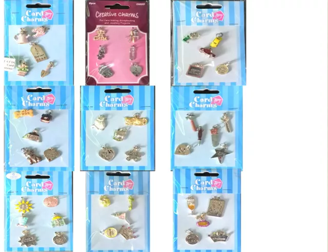 Assortment Of Everyday Charms For Cardmaking/Scrapbooking Papercrafting