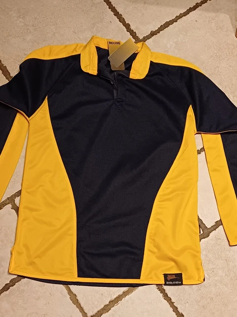 Camicia da rugby top Malcolm Arnold Academy a maniche lunghe in PE, taglia 38/40