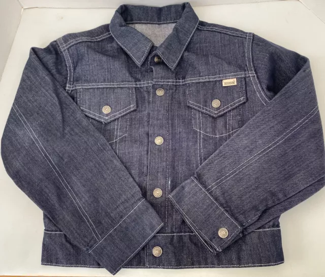 Vintage western style jacket sears toughskins size 6? dark blue denim children’s
