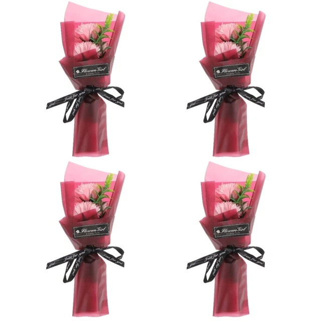 4 PIEZAS Fragancia Jabón Jabón Ramo Artificial Madre Flor Día Regalo