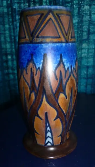 Art Deco - Clews Chameleon Ware Blue Flame 16cm -  Vase