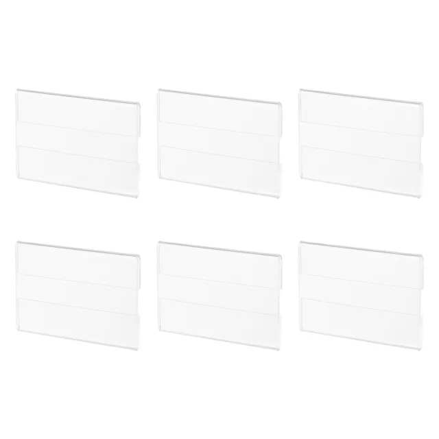 Wall Mount Acrylic Sign Holder 3.1 x 2 Inch Wall Sign Holder Horizontal, 6pcs