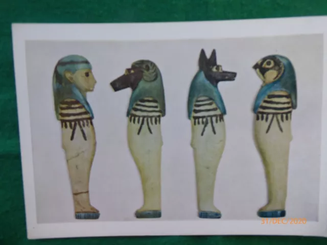 Modern RP British Museum Postcard Egyptology Four Sons Of Horus Ancient Gods