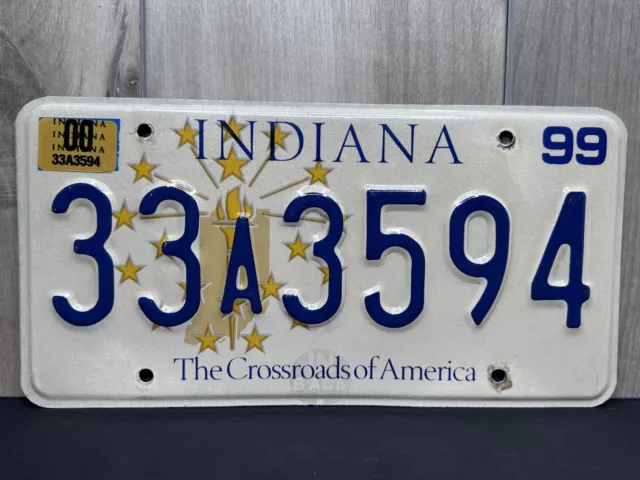 Indiana Trail License Plate Ex 99 - Crossroads Of America -  33A3594