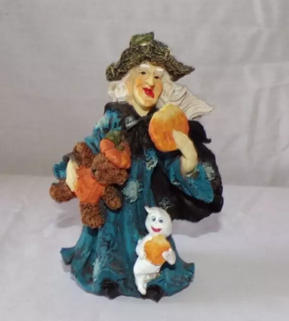 Miniature Dollhouse Doll Halloween Witch Figurine Ghost 5.5" Pumpkin Teddy Bear