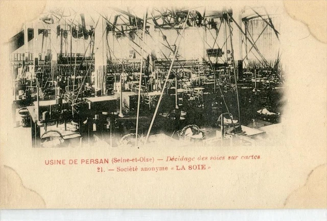 "Cpa 95 Persan Silk Decoding Factory On Cards Company Anonymous "Silk" (
