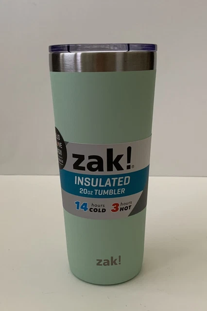 Zak! Insulated 20 oz Tumbler Stainless Steel Green Cup Hot Cold Coffee Mug New