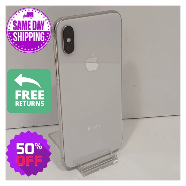 APPLE IPHONE X 64/256GB Att Unlocked Space Gray/Silver, Good
