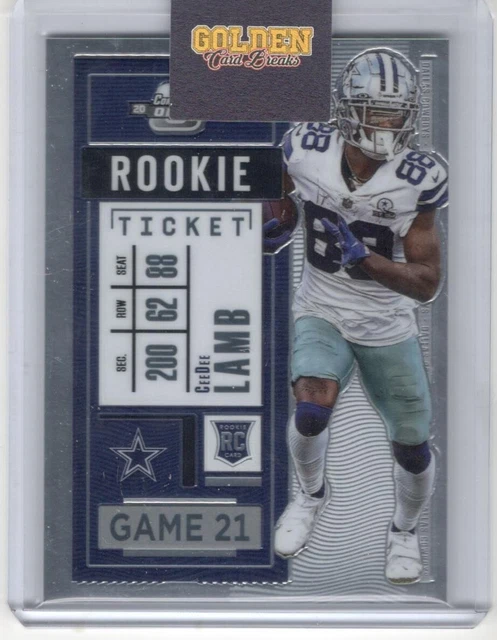CeeDee LAMB 2020 OPTIC CONTENDER ROOKIE TICKET RC CARD COWBOYS