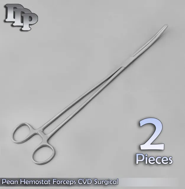 2 Mega Forceps Hemostats Tool S.steel 24" Long Curved