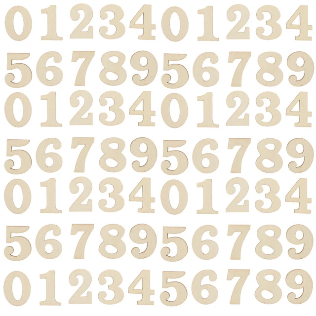 100 Pcs Mini En Bois Lettres En Bois Mini-table Mini Horloge Assorti