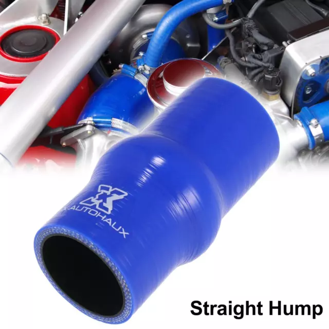 100mm Length 41mm Inner Dia Straight Hump Coupler Silicone Hose for Car Blue