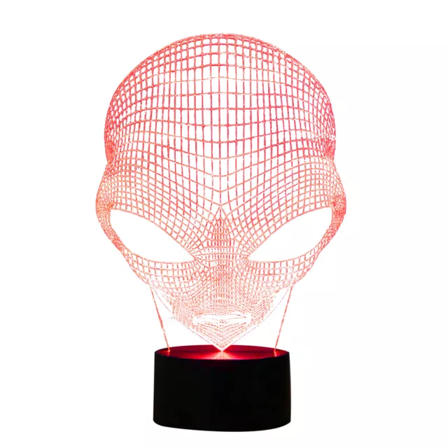 3D UFO ET Martian Alien 7 Color Change Led Table Lamp Night Light Touch Remote c