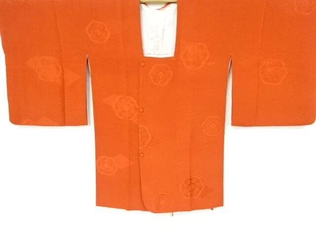 6317214: Japanese Kimono / Vintage Michiyuki Coat / Woven Flower & Rhombus