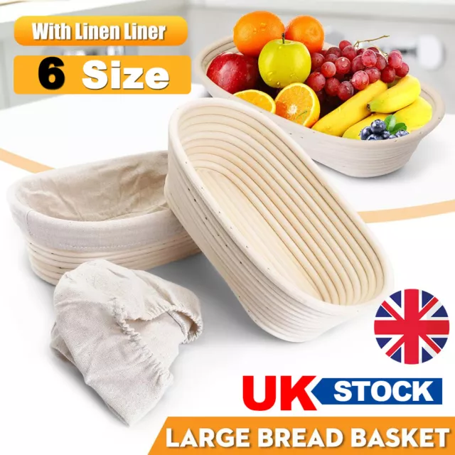 Bread Proofing Basket Sourdough Bannetons Proving Baking Mold With Liner UK