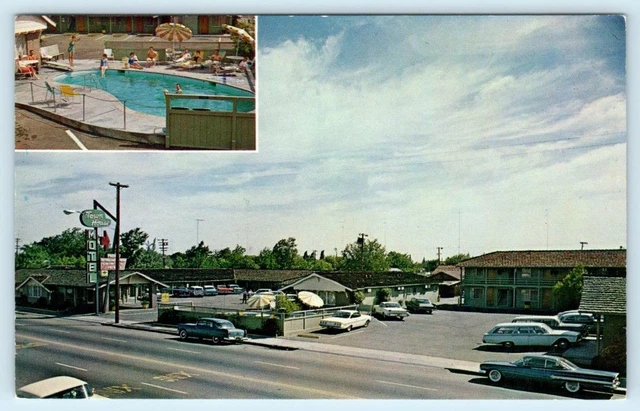 STOCKTON, California CA ~ Roadside TOWN HOUSE MOTEL ca 1960s Postcard