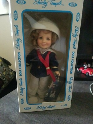 Vintage Shirley Temple Classic Sailor Doll Ori Clothes & Box+Stand 8"