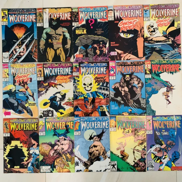 Marvel Comics Presents WOLVERINE/GHOST RIDER 1988 15 Issue Reader Copy Mix Lot