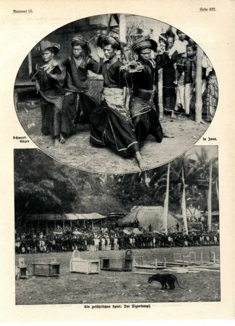 Heinz Karl Heiland sport e gioco su Giava Faust- Tigerkampf danza della spada del 1913 2