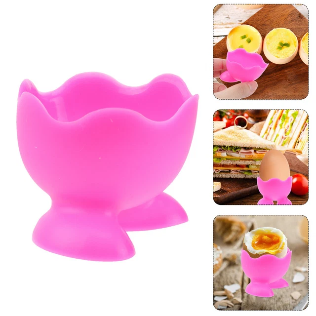 3 piezas Soporte para huevos de silicona Soporte para huevos cazador furtivo Desayuno niño