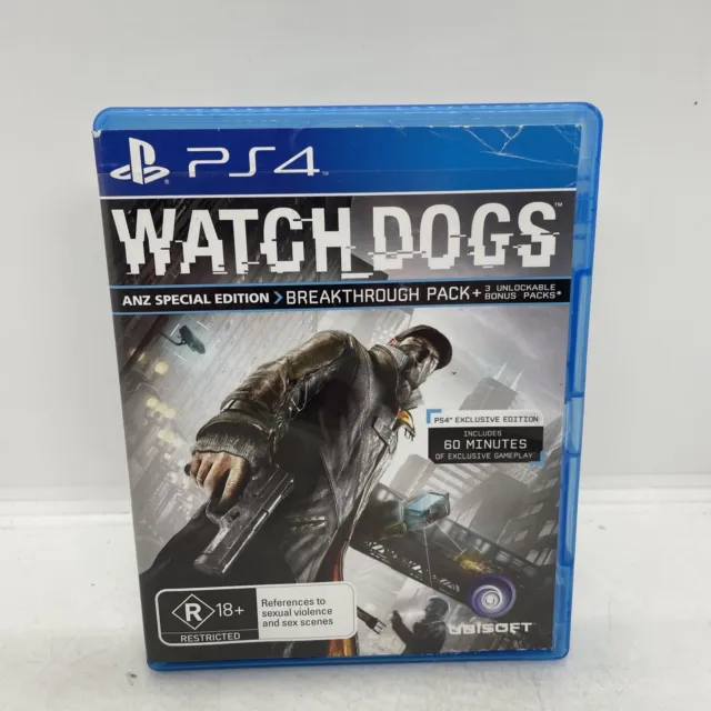 Watch Dogs With Manual (Sony Playstation 4) PS4 Fast Free Shipping Australia