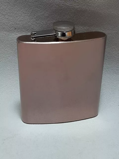 Flachmann ACERO INOXIDABLE PULIDO ORO ROSA - 6 oz/180 ml - NUEVO & embalaje original - 725682