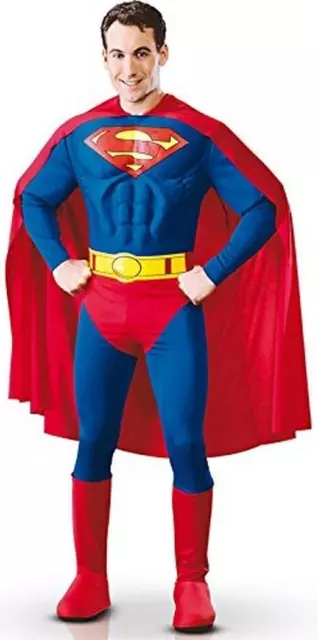Superman Classic DC Comics Superhero Fancy Dress Halloween Deluxe Adult Costume