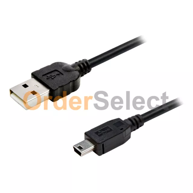 Black 3FT 2.0 USB Cable Type A to Mini B Male to Male 5 PIN for Camera 2