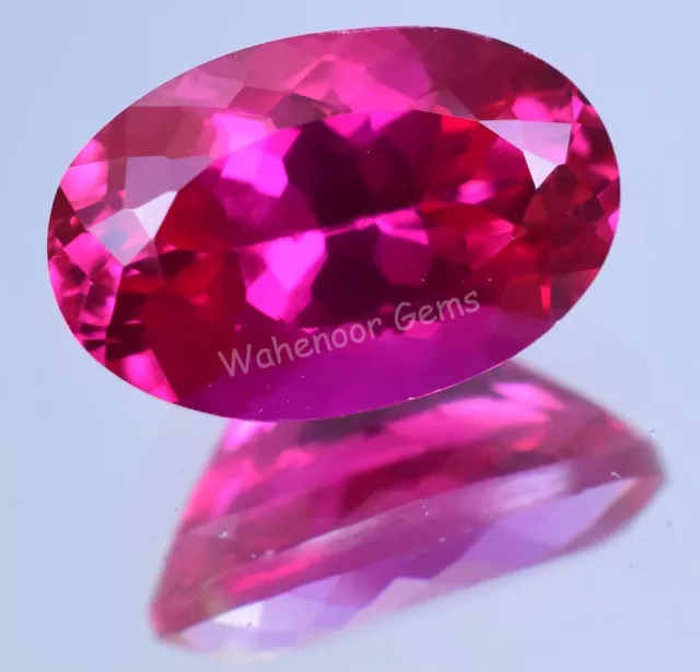 Natural Rhodolite Garnet Raspberry Oval 15.30 Ct Certified Loose Gemstone