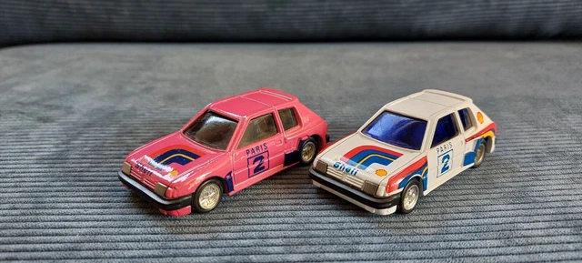 Vintage Mc Toy 1/43 1/41 model car Peugeot 205 GTI Turbo 16 Rally konvolut