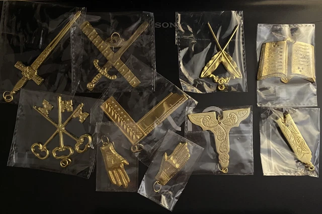 Collare Ufficiale Loggia Blu Gran Diacono Anziano Massonico Gioiello-oro - Foto 4