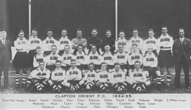 Clapton Orient Football Team Photo>1934-35 Season