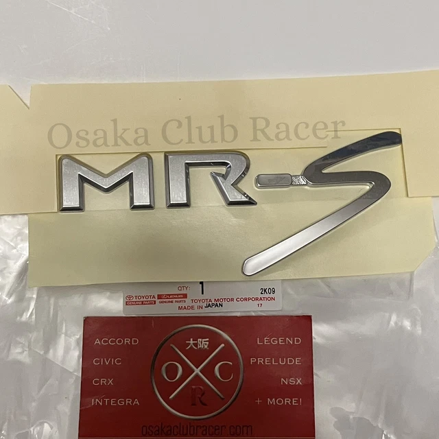 New Genuine OEM Toyota MR-S Rear Emblem Badge 00-05 MR2 Spyder SW30 01 02 03 04 2