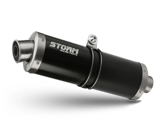 Exhaust Storm by Mivv Muffler Oval Nero Steel for Honda Cbr 900 Rr 2002 > 2004