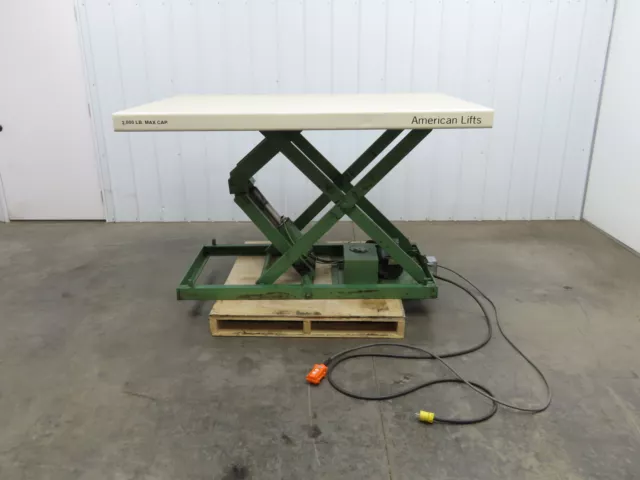 American Lifts Hydraulic Scissor Lift 2000lbs 48x72" Top 36" Lift 120V 1Ph 3/4Hp