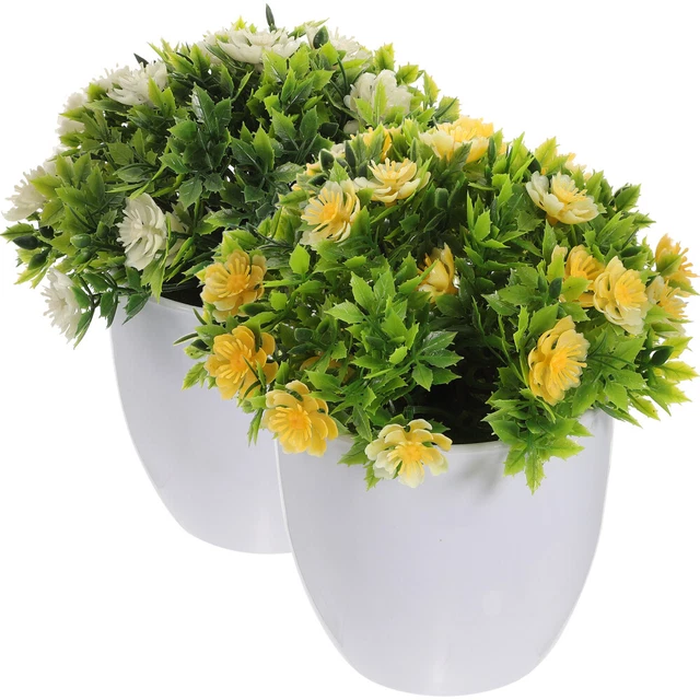 2 piezas de bonsái flores artificiales imitación de adornos de bonsái planta artificial
