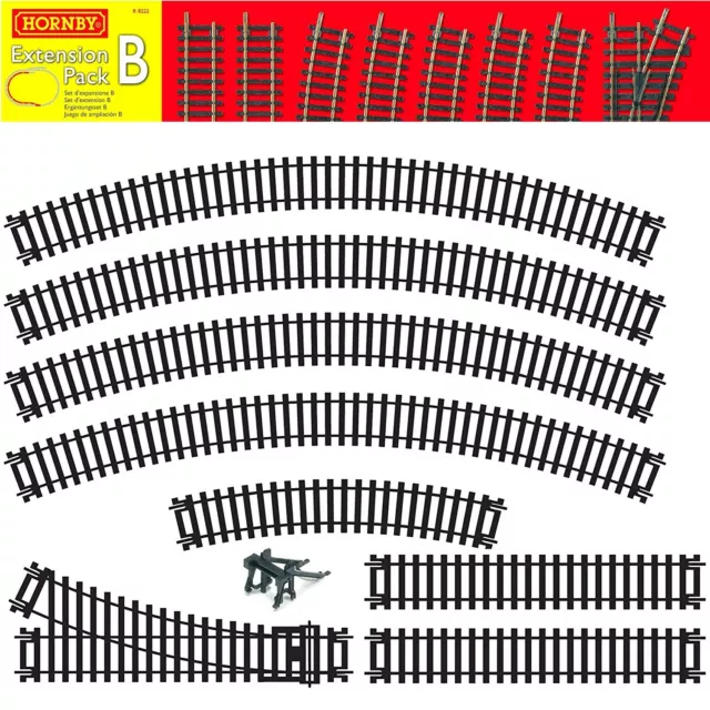 Genuine Hornby Trakmat OO Model Train Track Extension Curved Rails Buffer Rail