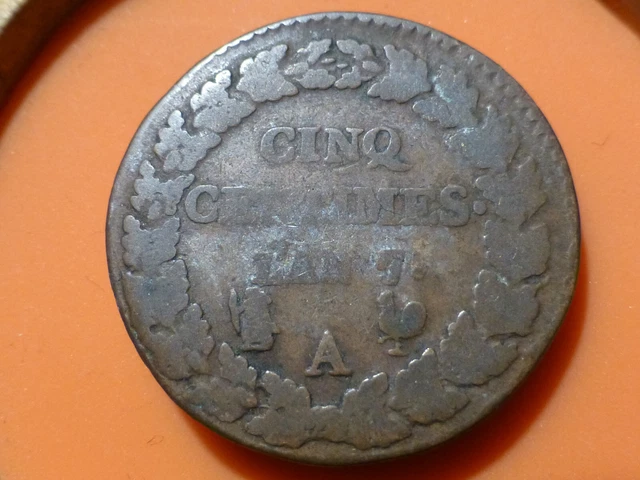 5 Centimes - Dupre - L'an 7/5 A - Variante A Affiner !