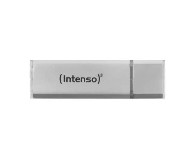USB 2.0 Clé 64GB Clé Mémoire Intenso Alu Ligne Argent 3521492 Lecteur Flash