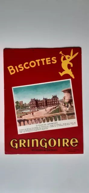 Buvard Vintage   BISCOTTES GRINGOIRE  LE PALAIS DU LUXEMBOURG