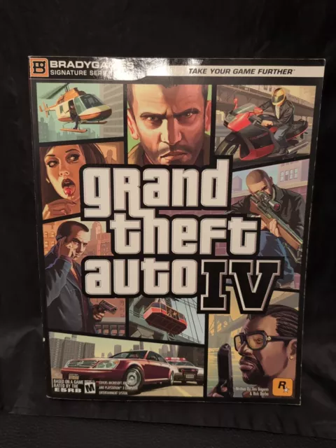 Grand Theft Auto IV 4 GTA IV Strategy Guide Brady Games With Poster