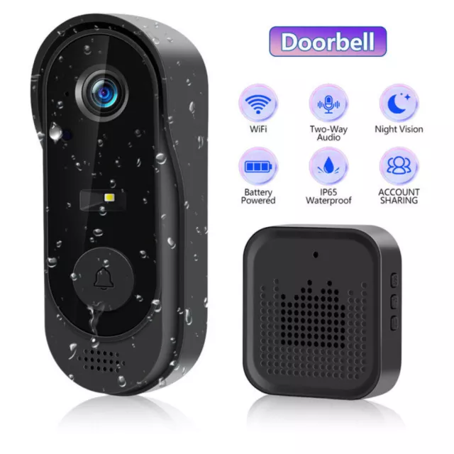 Smart WiFi Wireless Video Doorbell Phone Security Camera Doorbell Ring Intercom~