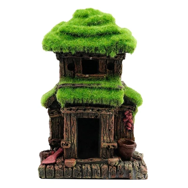 Piccola simulazione casa nascondiglio doppio strato paesaggio decorazione fai da te bonsai artigianato