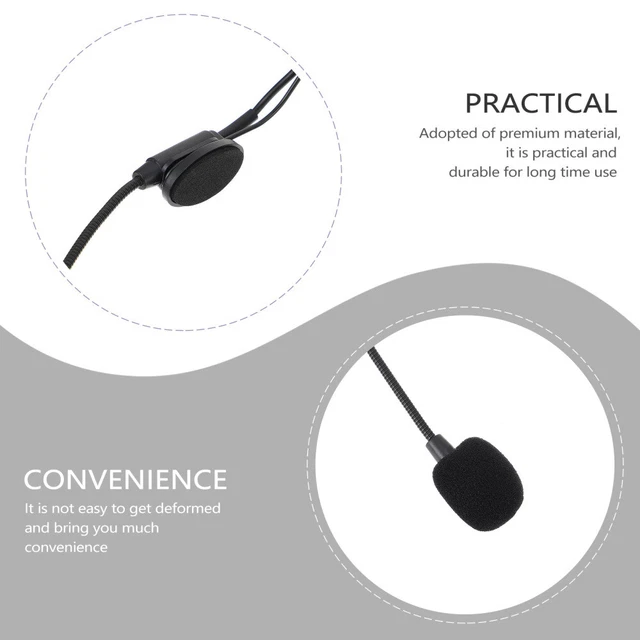 OVER EAR MICROPHONE Wired Noise Reduction Headset Adjustable Arm for