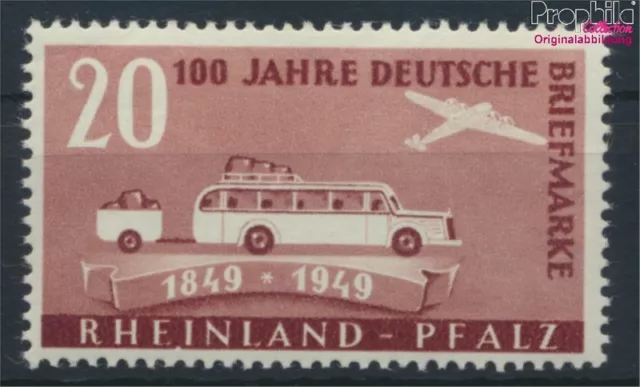 Briefmarken Franz. Zone-Rheinland Pfalz 1949 Mi 50 postfrisch Autos(9541721