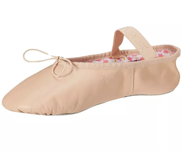 NEW Capezio Lily Ballet #212c Leather Princess Child Shoes Dance Pink WIDE