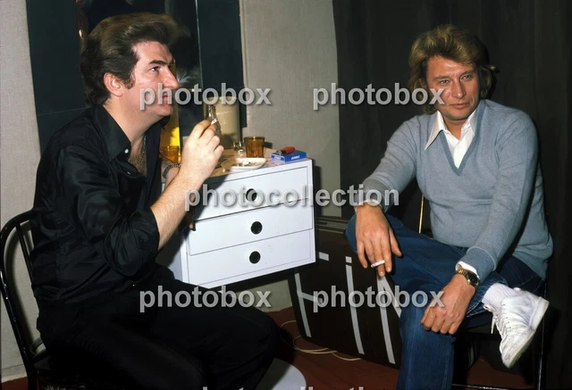 Photo D'Eddy Mitchell Et Johnny Hallyday – 1981 – Tirage Neuf